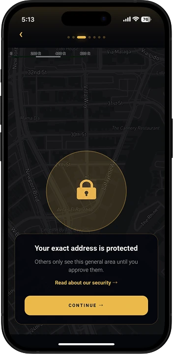 Your exact address stays protected