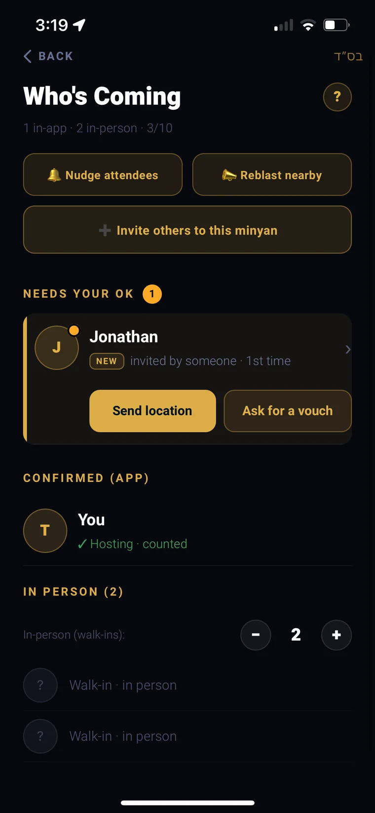 Who's coming — a live count toward ten
